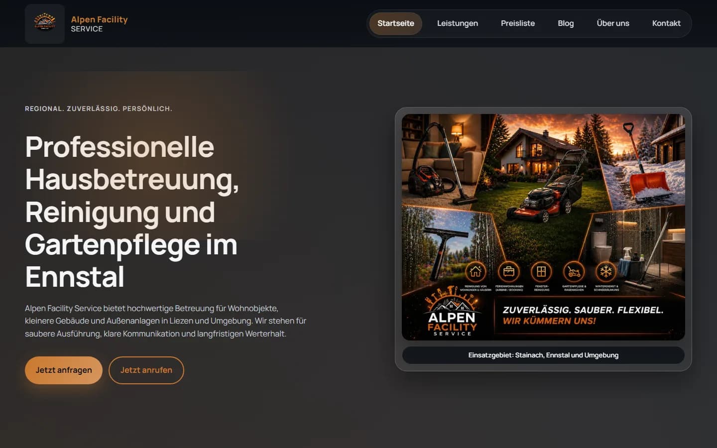 Alpen Facility Service website